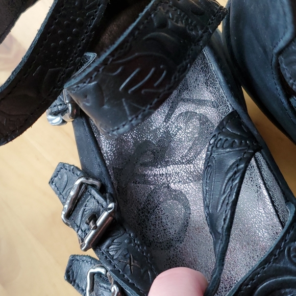 Biker Moto wedge buckle heels - Picture 6 of 6